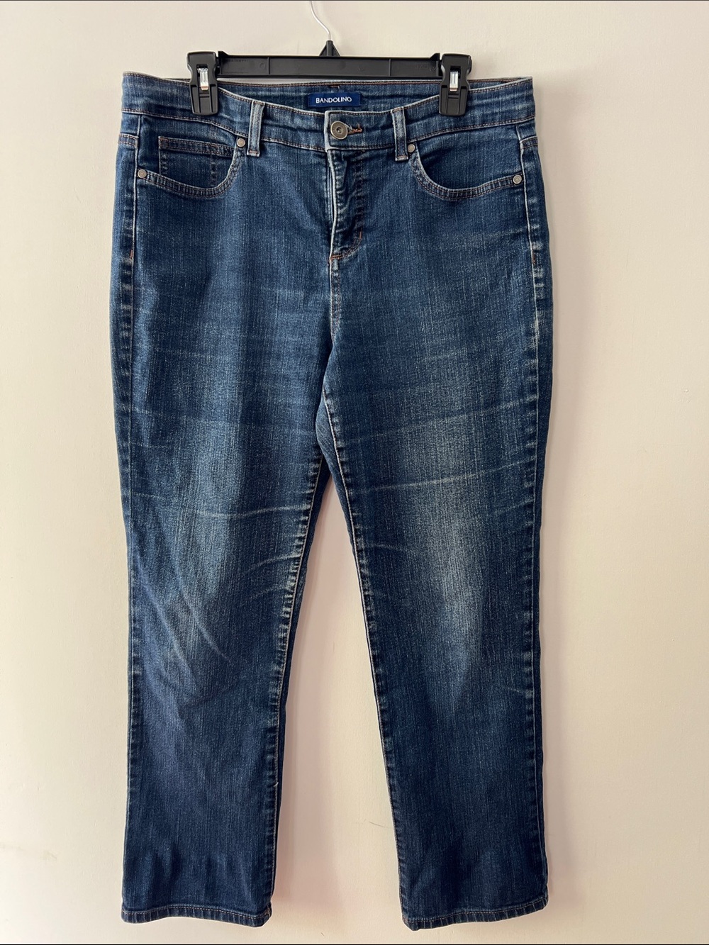 Bandolino Mandie Dark Blue Straight Leg Jeans — Women's